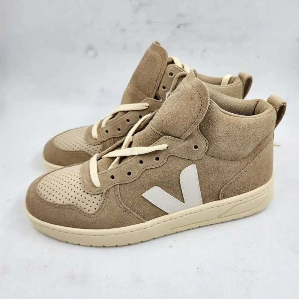 VEJA V-15 Suede Leather Sneakers Men's EU 41/US 8 Dune Pierre